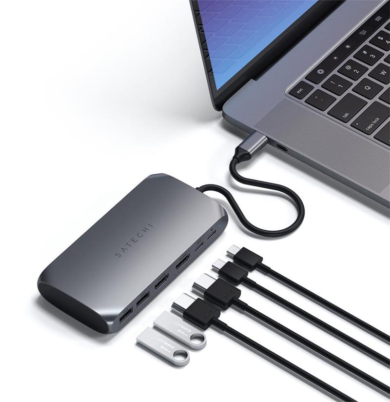 Satechi USB-C Multimedia Adapter M1 - Space Gray Aluminium