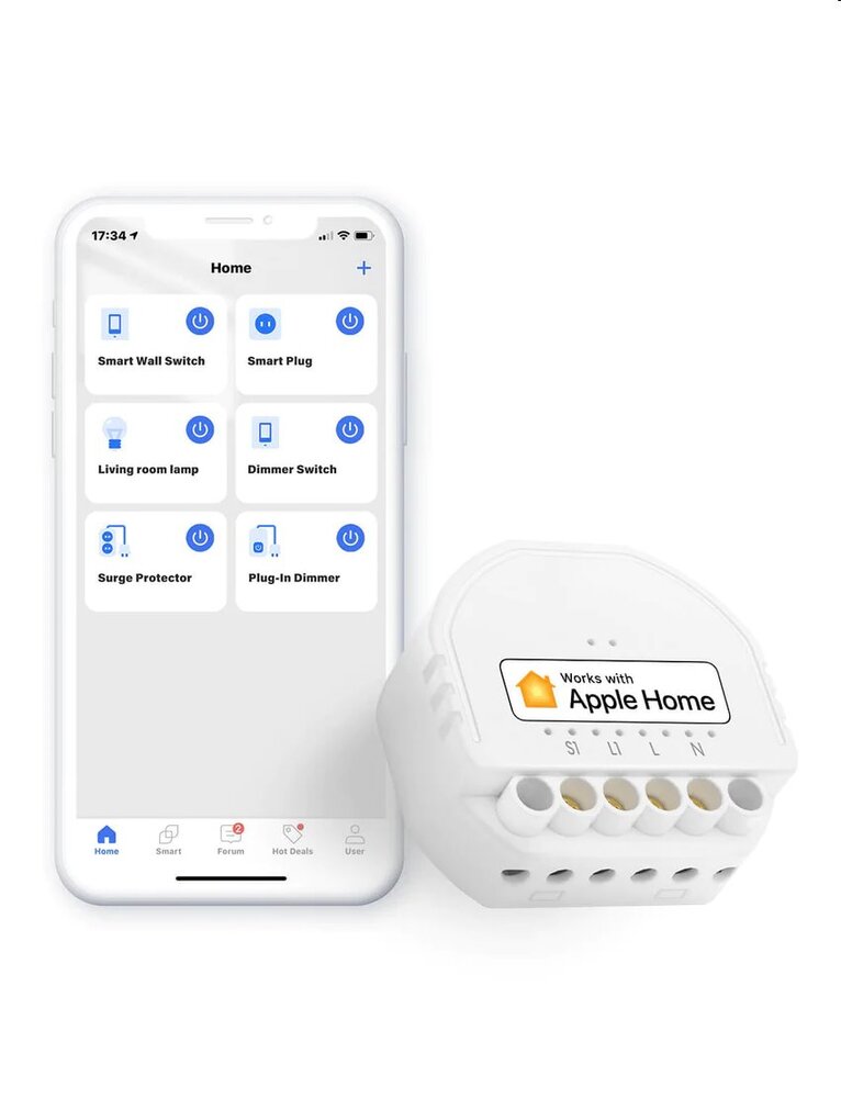 Meross Smart Wi-Fi In-Wall vypínač Neutral Wire Required