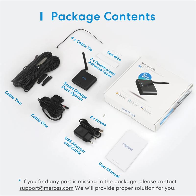 Meross Smart Wi-Fi Ovládání otvírání garážových brán - podpora až 3 garážových brán