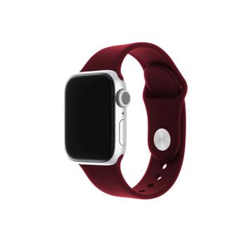FIXED Silicone Strap pre Apple Watch 42/44/45/49mm, vínovo červený
