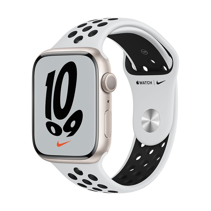Apple Watch Nike Series 7 GPS, 45mm Hvězdně bílý hliník *Třída A*