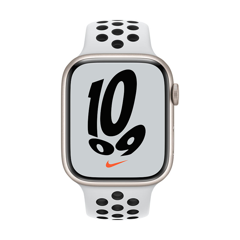 Apple Watch Nike Series 7 GPS, 45mm Hvězdně bílý hliník *Třída A*