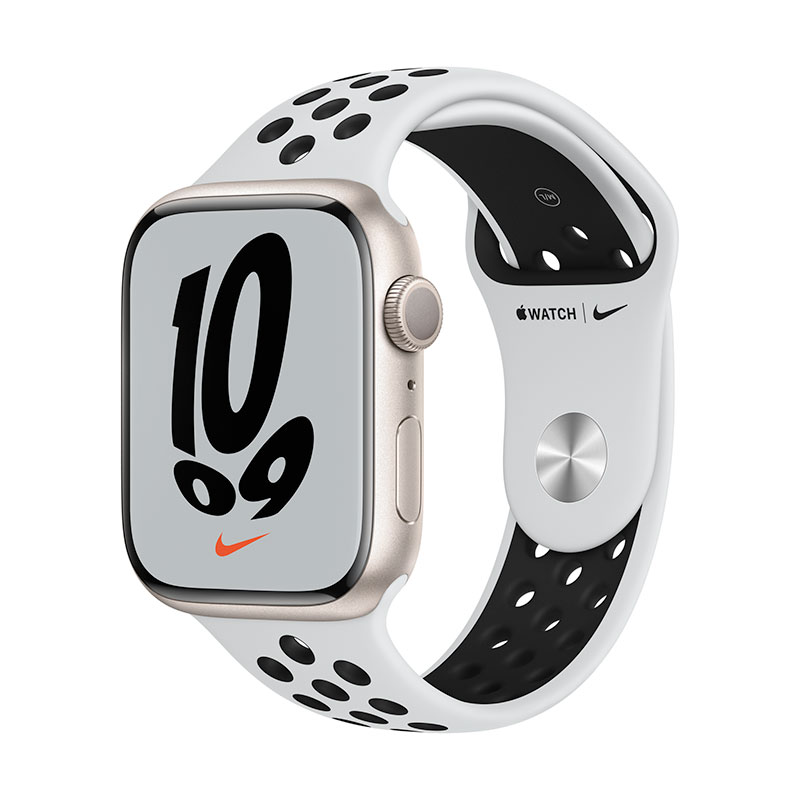 Apple Watch Nike Series 7 GPS, 45mm Hvězdně bílý hliník *Třída A*