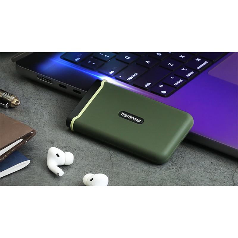 Transcend SSD 500GB ESD380C USB 3.2 Gen 2x2 - Military Green