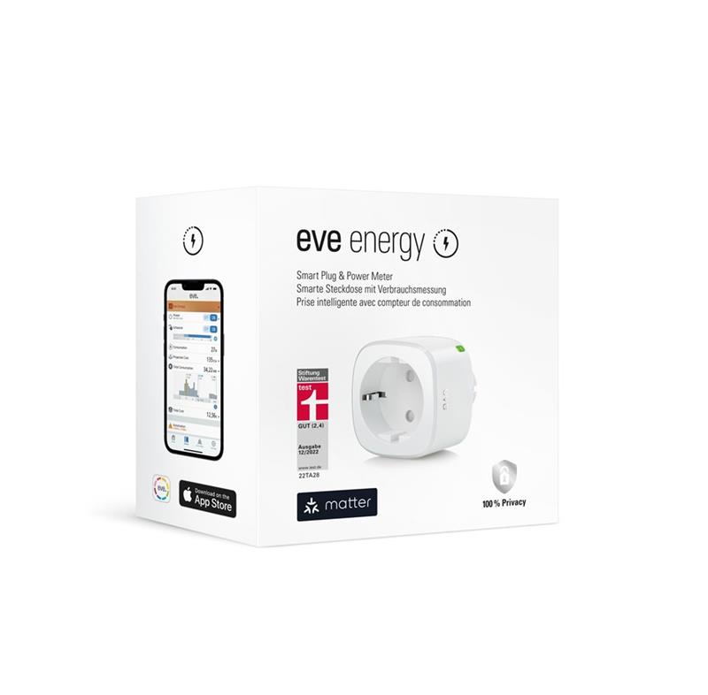 Eve Energy Smart Plug (Matter - compatible w Apple, Google & SmartThings)