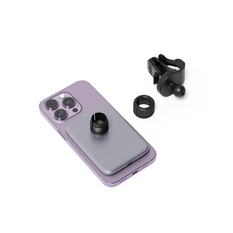 iStores by Epico Ultrathin Wireless Car Charger-MagSafe compatible - Stříbrná/bílá