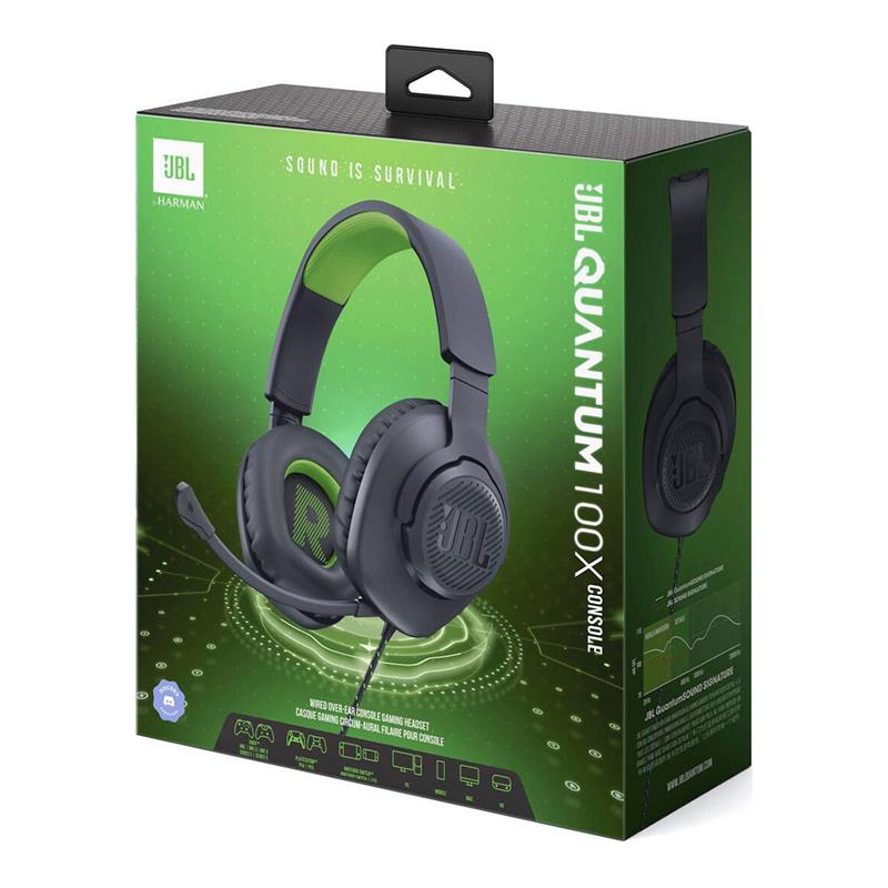 JBL Quantum 100X Black Green slúchadlá