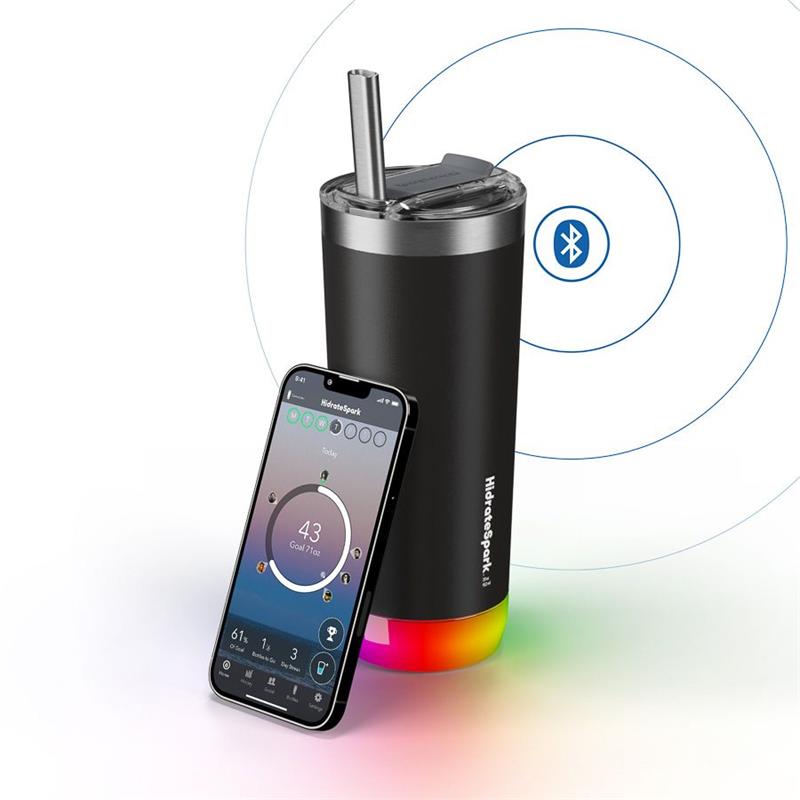 HidrateSpark Pro Tumbler chytrá termoska, 592 ml, černá