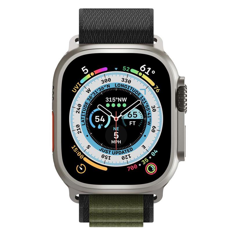 Next One remienok Adventure Loop pre Apple Watch 44/45/49mm - Gray/Green