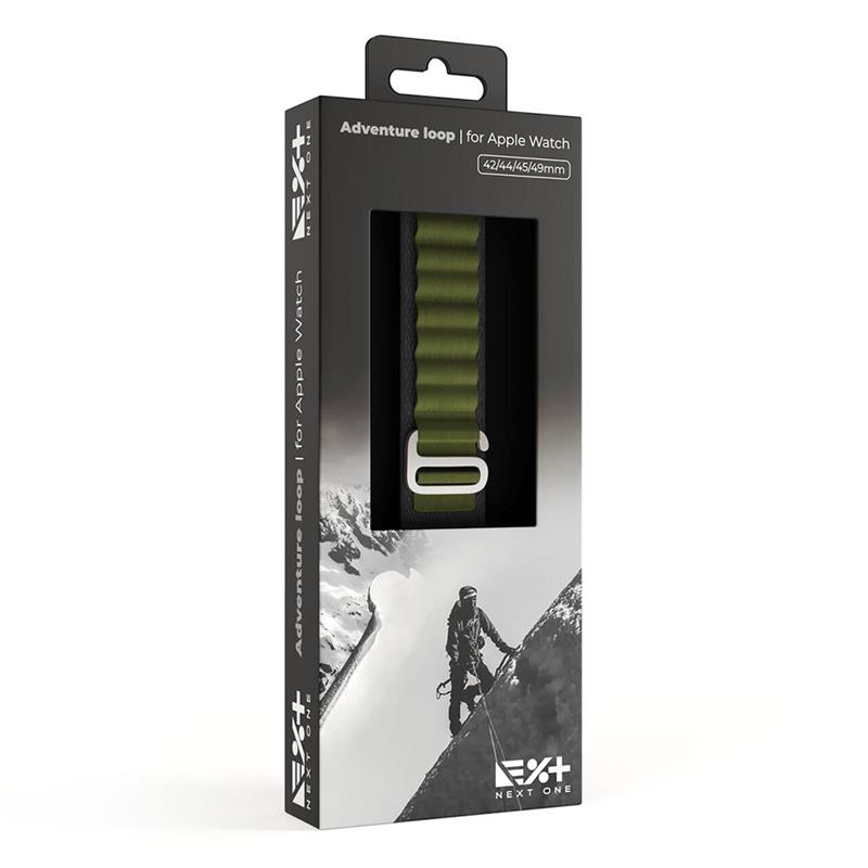 Next One remienok Adventure Loop pre Apple Watch 44/45/49mm - Gray/Green