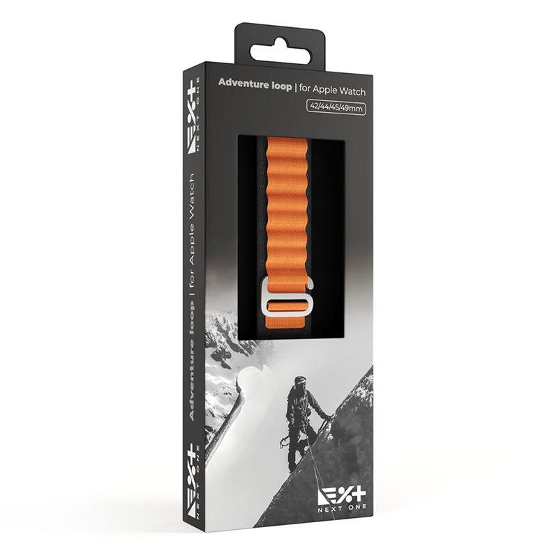 Next One remienok Adventure Loop pre Apple Watch 44/45/49mm - Black/Orange