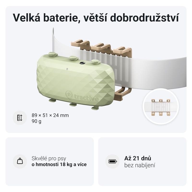 Tractive GPS DOG XL pro sledování polohy a aktivity, zelený