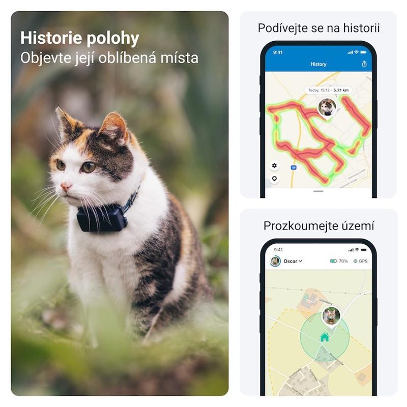 Tractive GPS CAT Mini pro sledování polohy a aktivity, tmavě modrá