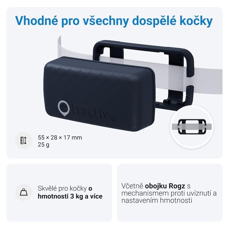 Tractive GPS CAT Mini pro sledování polohy a aktivity, tmavě modrá