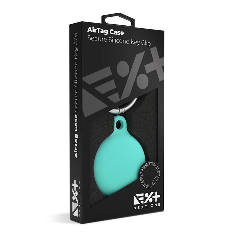 Next One puzdro Secure Silicone Key Clip pre Apple AirTag - Mint