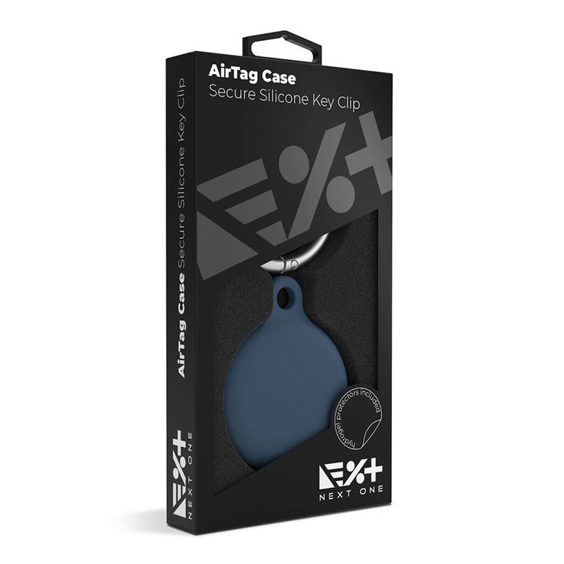 Next One puzdro Secure Silicone Key Clip pre Apple AirTag - Marine Blue