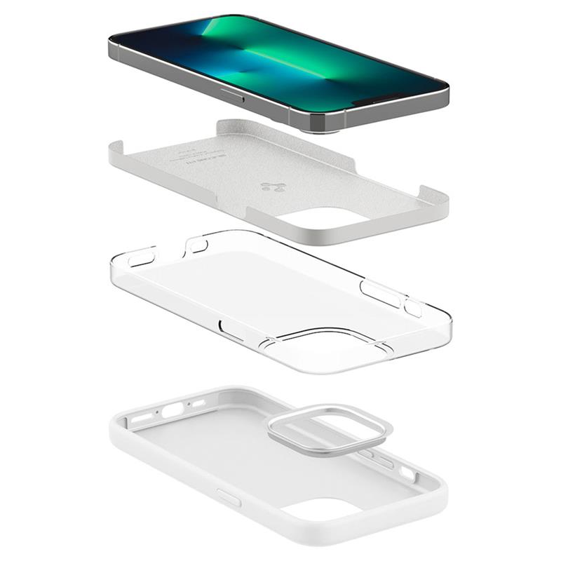 Spigen kryt Silicone Fit pre iPhone 13 Pro - White