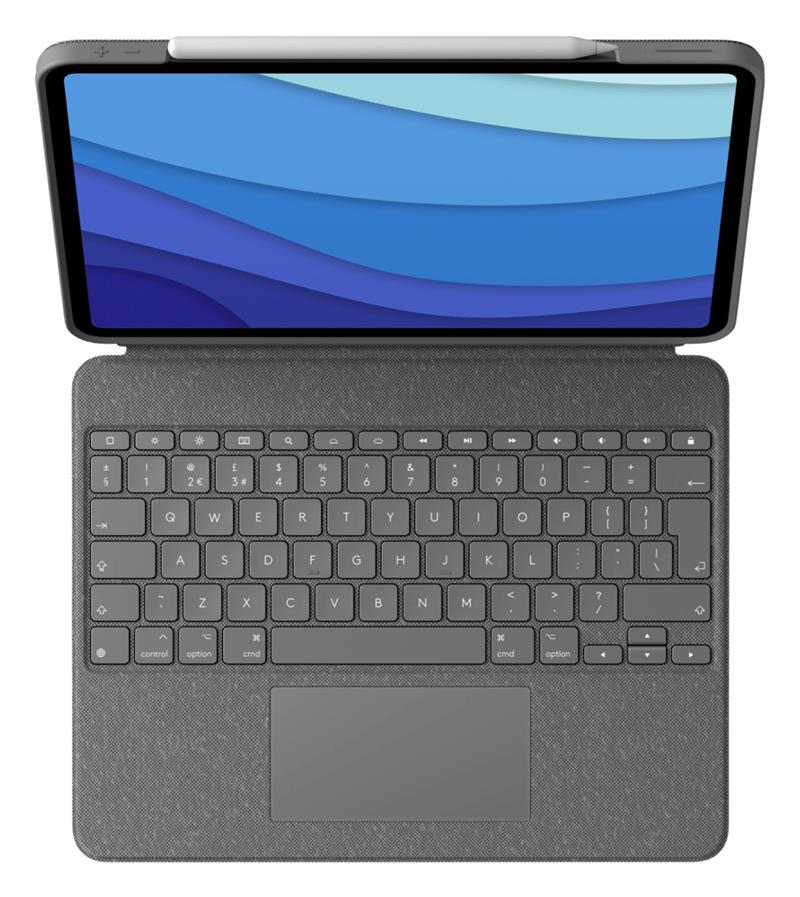 Logitech COMBO TOUCH pre iPad Pro 12.9" (5. a 6. gen.) - šedá - UK