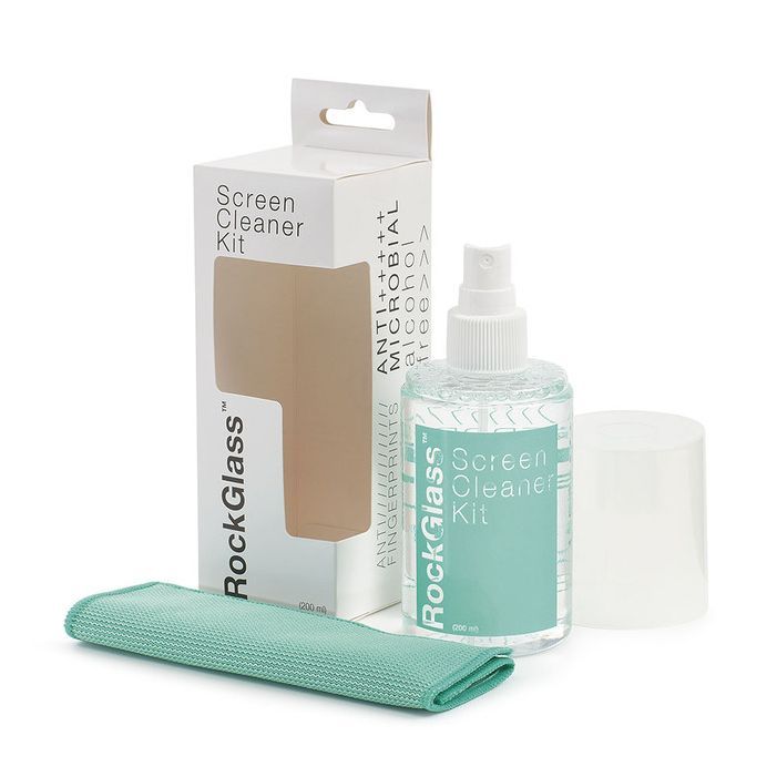 Aiino - RockGlass - Screen Cleaner Kit 200 ml bottle and cloth 15 x15 cm