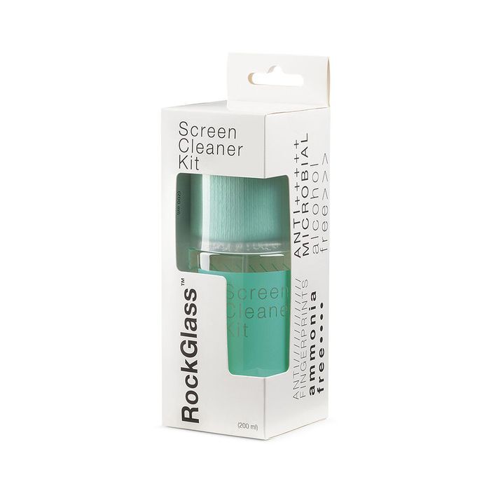 Aiino - RockGlass - Screen Cleaner Kit 200 ml bottle and cloth 15 x15 cm