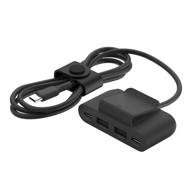 Belkin Boost Charge 4-port USB Power Extender-Black