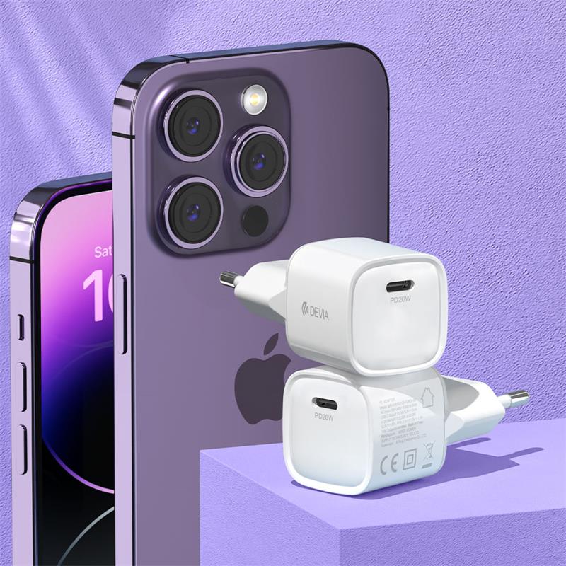 Devia sieťová nabíjačka Extreme Speed Mini PD Quick Charger 20W - White