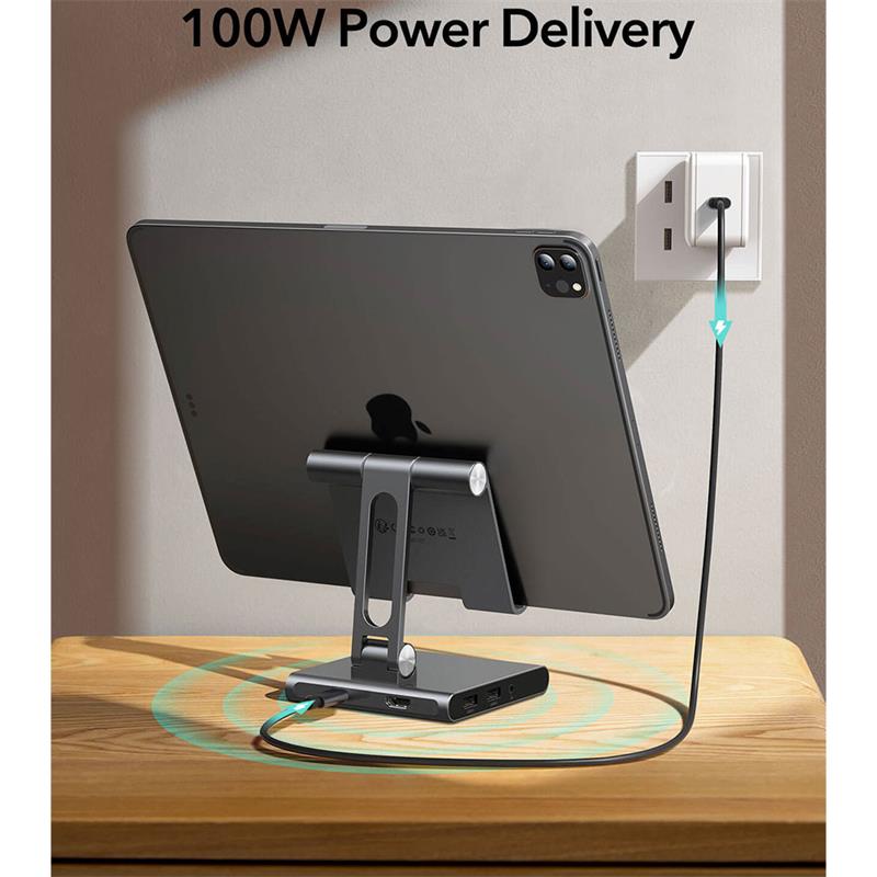ESR stojan 8-in-1 Portable Stand USB-C Hub - Grey