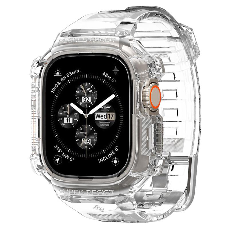 Spigen kryt Rugged Armor Pro pre Apple Watch Ultra 49mm - Crystal Clear
