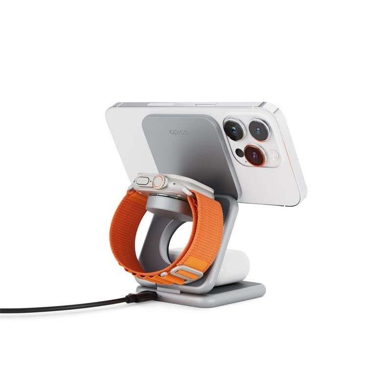 iStores by EPICO Mag+ Foldable Wireless Charger MagSafe compatible - vesmirne šedá