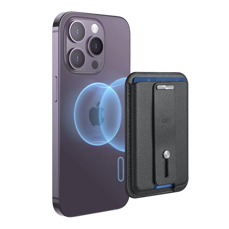 ESR Vegan Leather Magnetic Wallet - Midnight Black