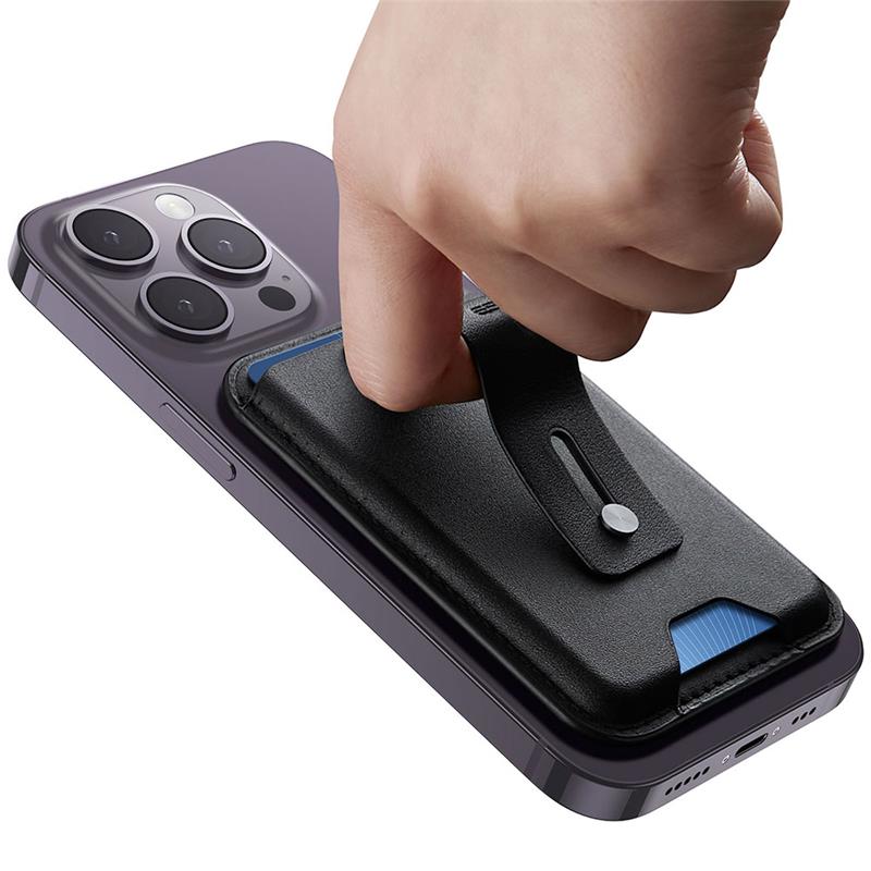 ESR Vegan Leather Magnetic Wallet - Midnight Black