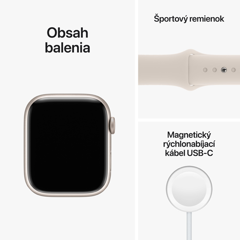 Apple Watch Series 8 GPS 45mm Hvězdně bílý hliník *Třída A*