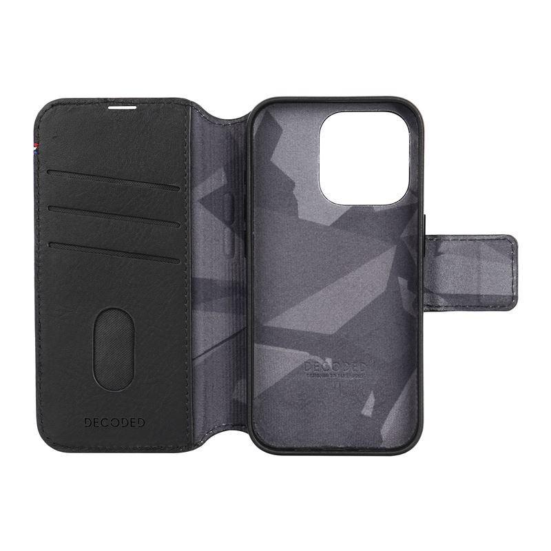 Decoded puzdro Leather Detachable Wallet MagSafe pre iPhone 15 Pro - Black