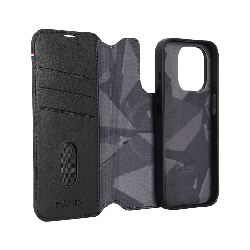 Decoded puzdro Leather Detachable Wallet MagSafe pre iPhone 15 Pro - Black