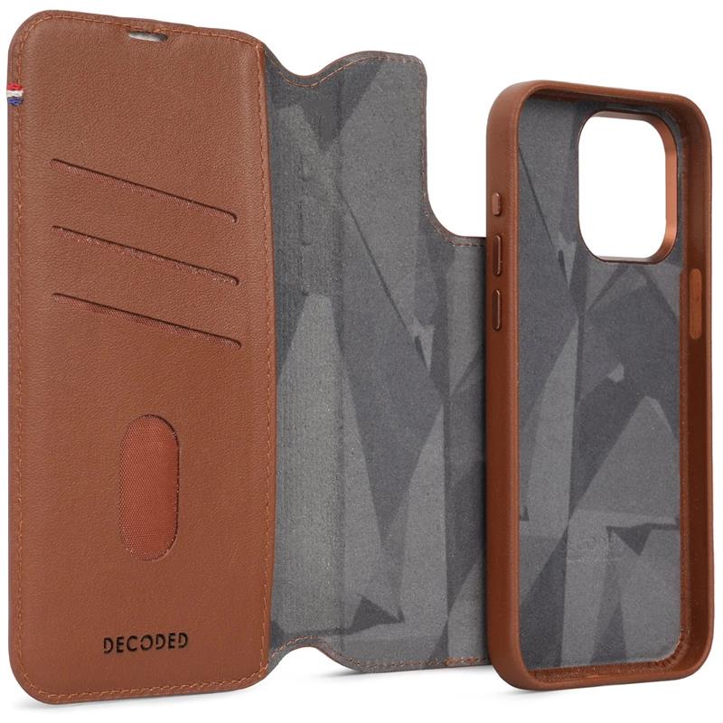 Decoded puzdro Leather Detachable Wallet MagSafe pre iPhone 15 Pro Max - Tan