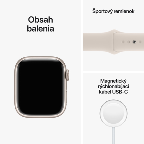 Apple Watch Series 8 GPS 41mm Hvězdně bílý hliník *Třída A*