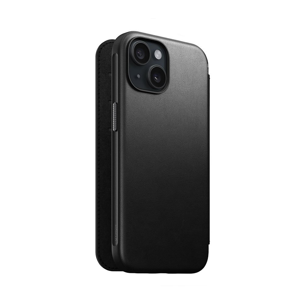 Nomad puzdro Modern Leather Folio Magsafe pre iPhone 15 - Black