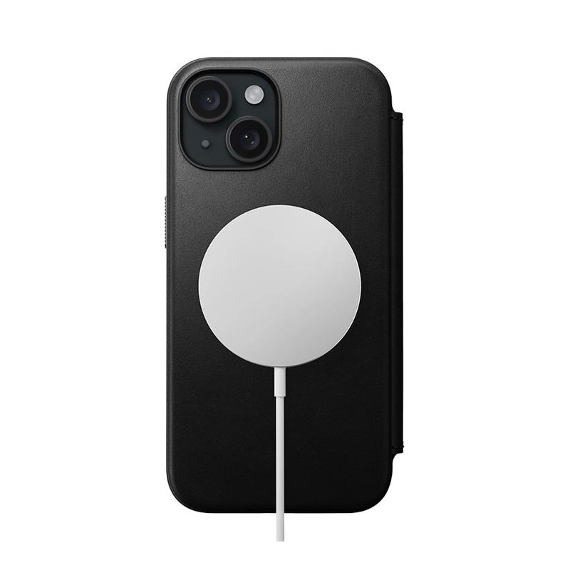 Nomad puzdro Modern Leather Folio Magsafe pre iPhone 15 - Black