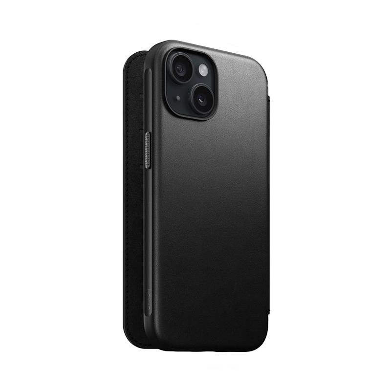 Nomad puzdro Modern Leather Folio Magsafe pre iPhone 15 - Black