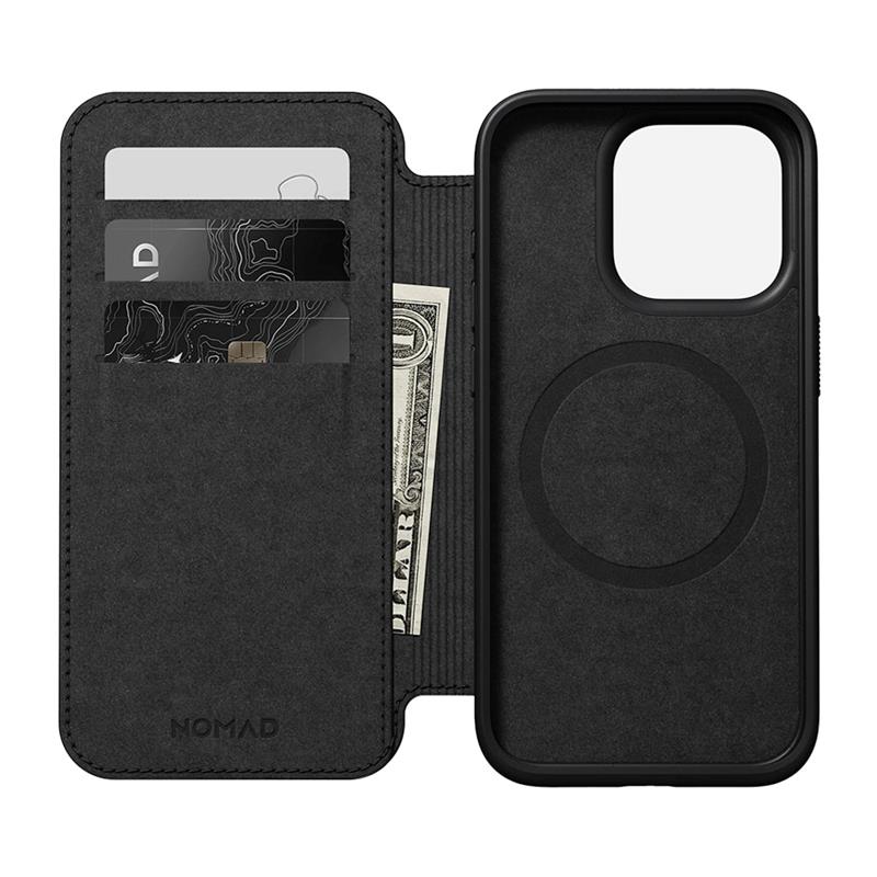 Nomad puzdro Modern Leather Folio Magsafe pre iPhone 15 Pro - Black