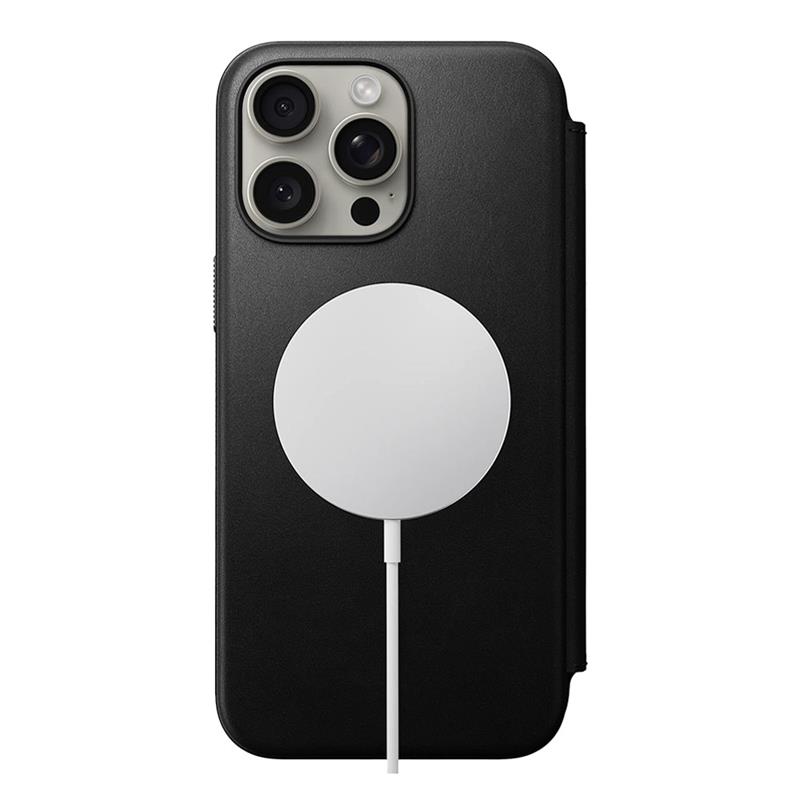 Nomad puzdro Modern Leather Folio Magsafe pre iPhone 15 Pro Max - Black
