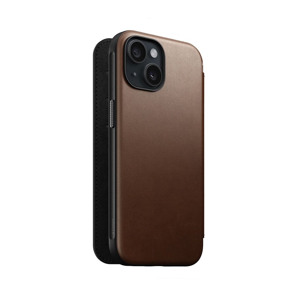 Nomad puzdro Modern Leather Folio Magsafe pre iPhone 15 - Brown