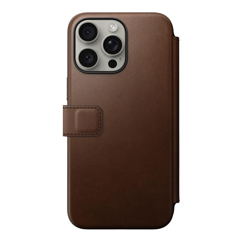 Nomad pouzdro Modern Leather Folio Magsafe pro iPhone 15 Pro Max - Brown