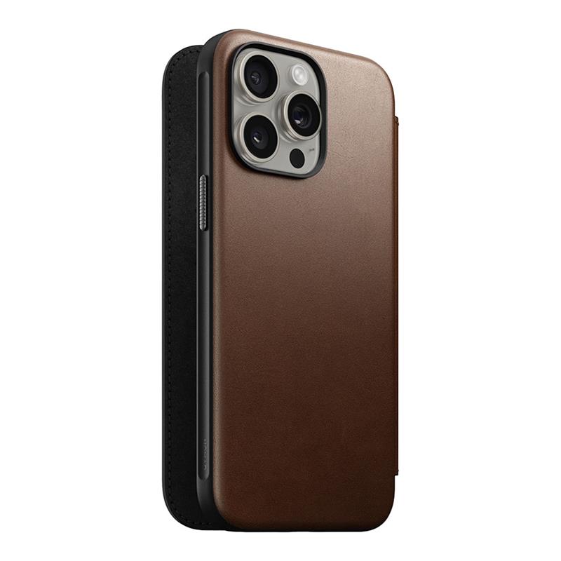 Nomad pouzdro Modern Leather Folio Magsafe pro iPhone 15 Pro Max - Brown