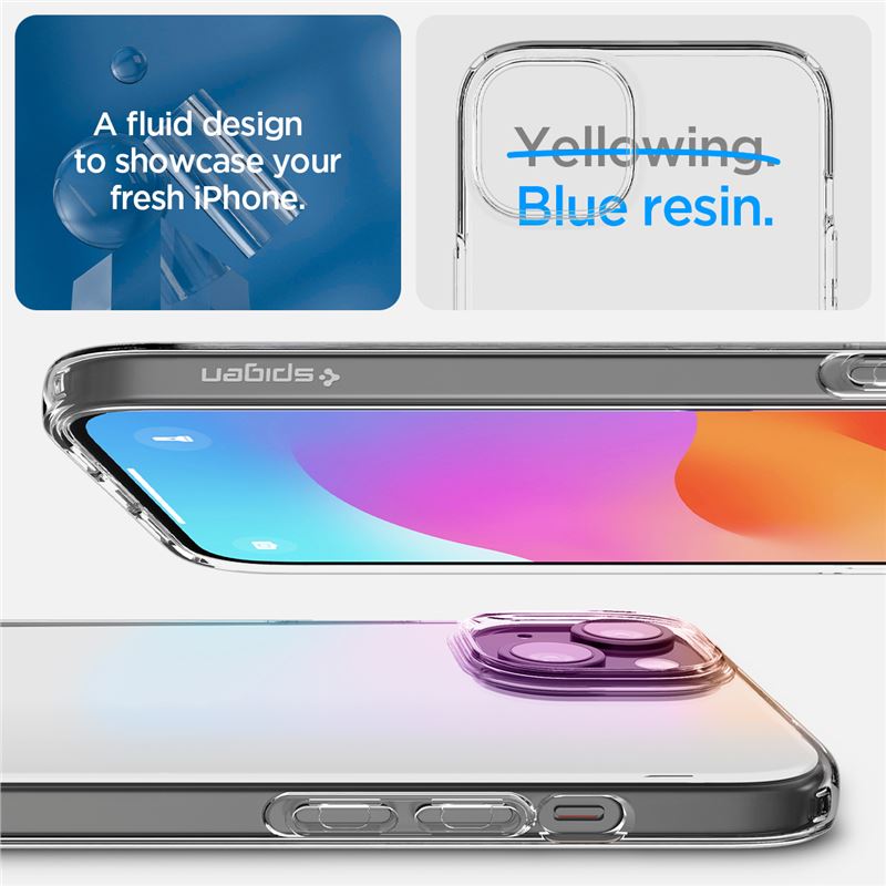Spigen kryt Crystal Flex pro iPhone 15 - Crystal Clear