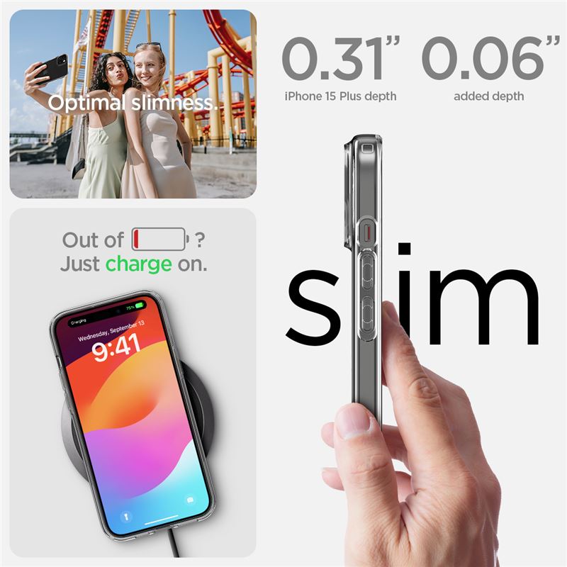 Spigen kryt Crystal Flex pro iPhone 15 Plus - Crystal Clear