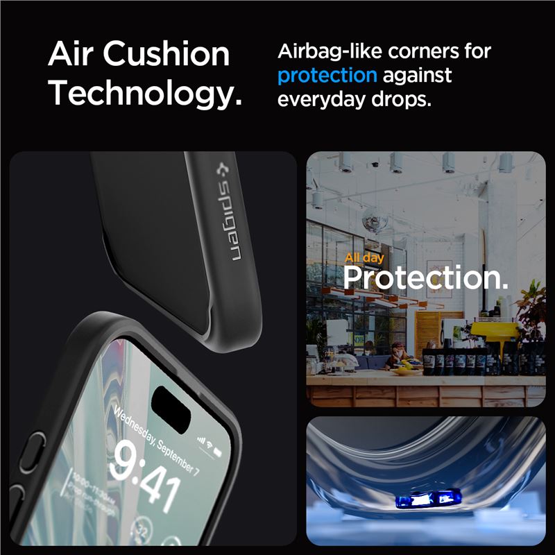 Spigen kryt Crystal Hybrid pro iPhone 15 Pro Max - Matte Black