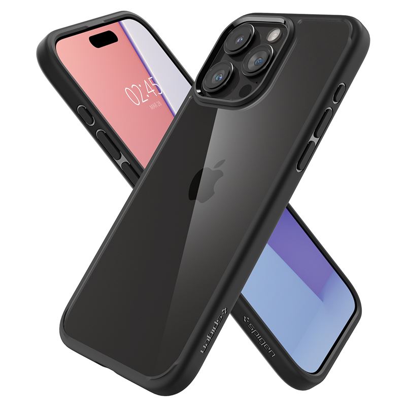 Spigen kryt Crystal Hybrid pro iPhone 15 Pro Max - Matte Black