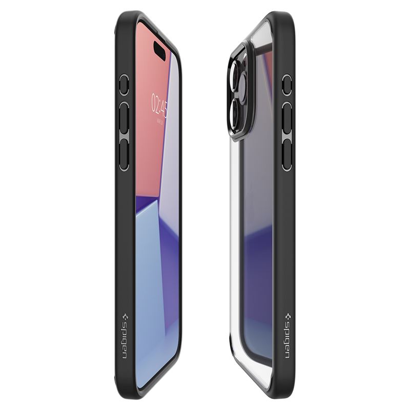 Spigen kryt Crystal Hybrid pro iPhone 15 Pro Max - Matte Black