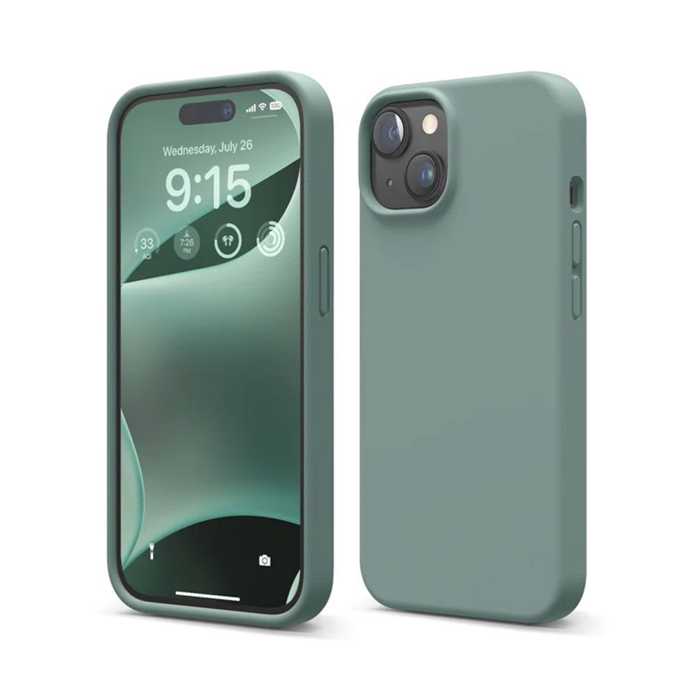 Elago kryt Silicone Case pro iPhone 15 - Midnight Green